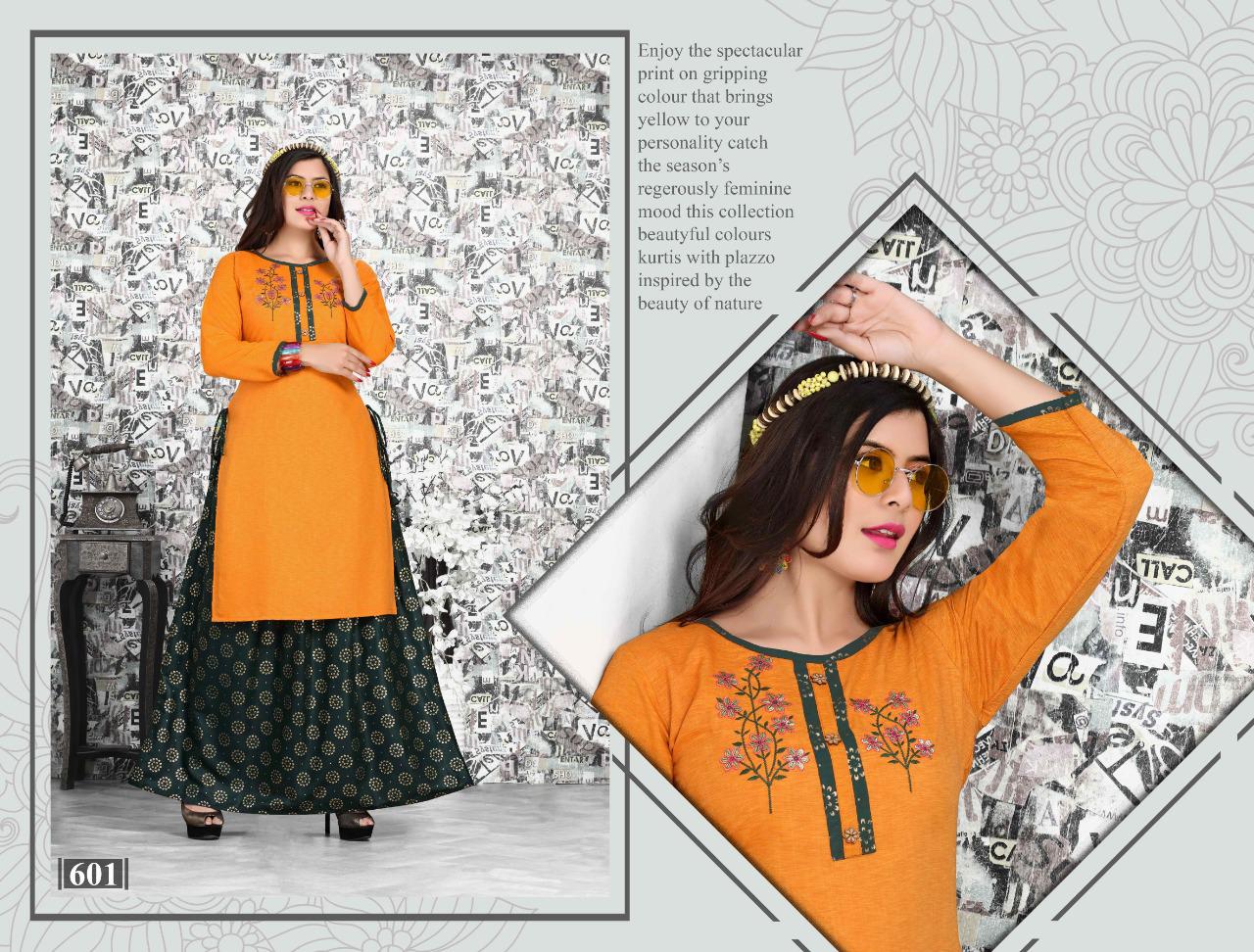 Beauty Queen Bestie Rayon Ethnic Wear Rayon Kurti With Bottom Collection